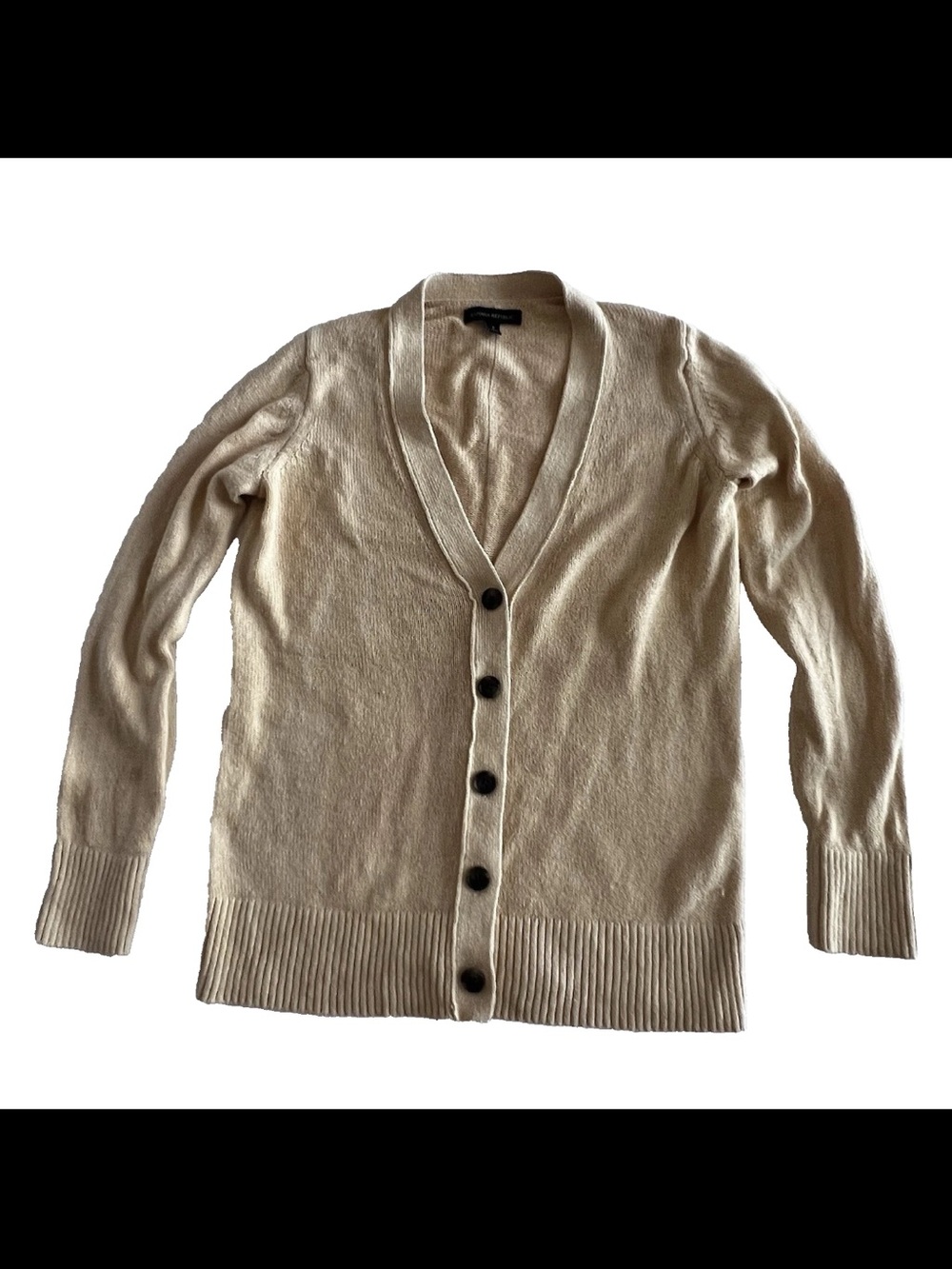 Banana Republic Hemp Cotton Button Front Longline Cardigan Sweater Women’s S